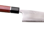 Couteau santoku 16,5cm japonais artisanal Toshihiro Wakui Shirogami 2 San Maï poli