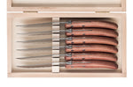Coffret 6 couteaux à steak Laguiole C. DOZORME lames dentelées manches bubinga