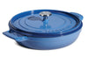 Cocotte basse 30cm Tramontina fonte émaillée bleu 3,8L