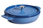 Cocotte basse 30cm Tramontina fonte émaillée bleu 3,8L
