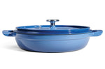 Cocotte basse 30cm Tramontina fonte émaillée bleu 3,8L