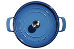 Cocotte basse 30cm Tramontina fonte émaillée bleu 3,8L
