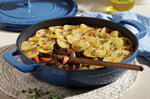Cocotte basse 30cm Tramontina fonte émaillée bleu 3,8L