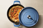 Cocotte basse 30cm Tramontina fonte émaillée bleu 3,8L