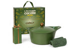 Coffret mystère Cookut L'incroyable Cocotte de Noël fougère avec poignée et maniques incluses + cadeau offert - 24cm
