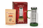 Carafe filtrante 2-en-1 verte Cookut Akua en verre - 1,3 L