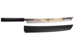 Couteau sakimaru takohiki 39cm japonais artisanal Sakai Takayuki Zangetsu Shogyō Mujō + saya