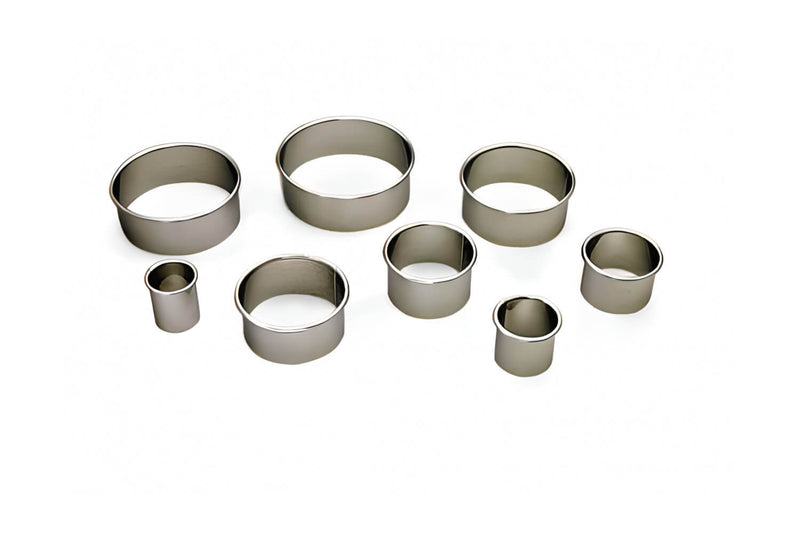 8 Emportes-pièces ronds unis de 2 à 9 cm