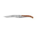 Couteau Laguiole C. Dozorme Lame inox manche 11cm inox habillage genévrier à cran intérieur