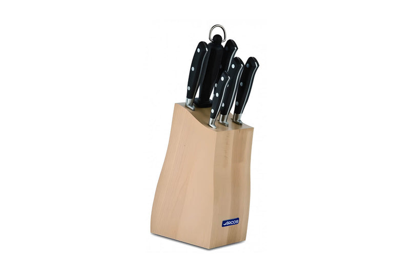 Bloc 5 couteaux forgés Riviera Arcos + 1 fusil
