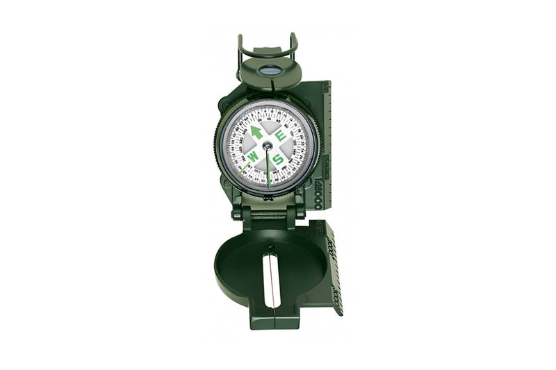 Boussole Herbertz boitier refermable metal gris/vert "ranger"