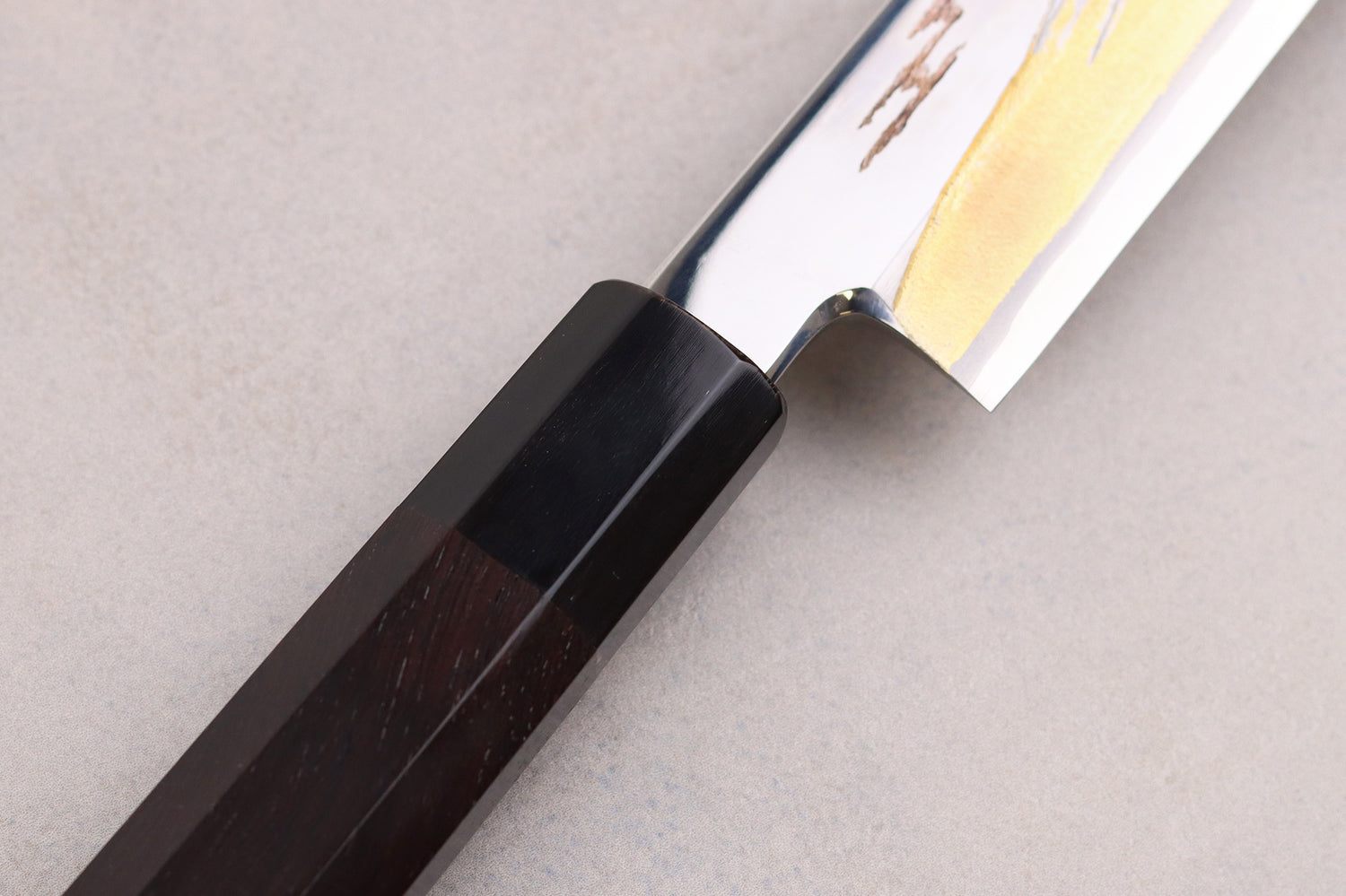Couteau sakimaru takohiki 39cm japonais artisanal Sakai Takayuki Zangetsu Mont Fuji et Grues + saya