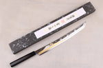 Couteau sakimaru takohiki 39cm japonais artisanal Sakai Takayuki Zangetsu Mont Fuji et Grues + saya