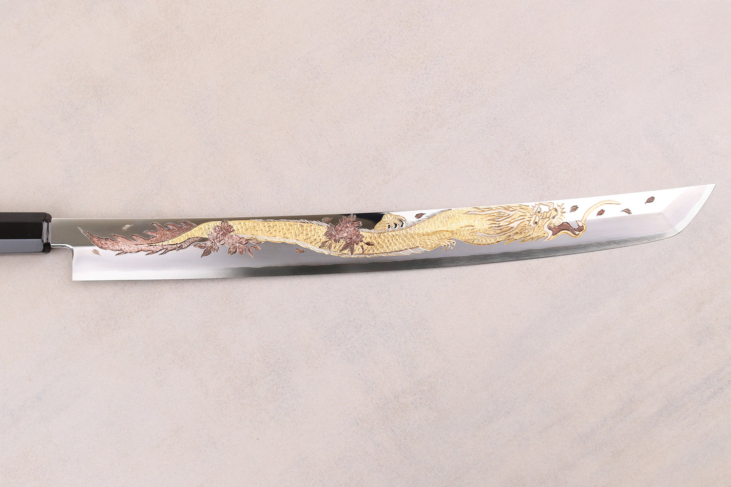 Couteau sakimaru takohiki 39cm japonais artisanal Sakai Takayuki Zangetsu Shogyō Mujō + saya