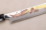 Couteau sakimaru takohiki 39cm japonais artisanal Sakai Takayuki Zangetsu Shogyō Mujō + saya