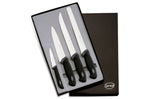 Coffret de 4 couteaux de cuisine professionnels SANELLI Gourmet manches noirs