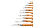 Coffret vitrine en bois Opinel Carbone 10 couteaux de poche manche hêtre