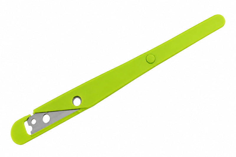 Lame de boulanger inox "Grignette verte" manche synthétique - Lot de 10