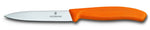 Couteau d'office Victorinox SwissClassic orange lame droite 10cm