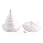 Entonnoir pliable transparent SILIKOMART + bouchon