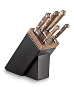 Bloc SABATIER Perigord en noyer laqué noir 5 couteaux forgés acier inox