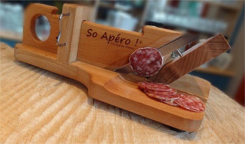 Guillotine à saucisson SO APERO ! en bois 100% française