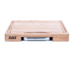Planche Boos Blocks Prep Masters bois d'érable + plateau acier 46x46x6cm