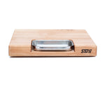 Planche Boos Blocks Prep Masters bois d'érable + plateau acier 46x46x6cm