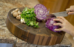 Planche à découper ronde Boos Blocks Gourmet en noyer noir Ø46x7.5cm