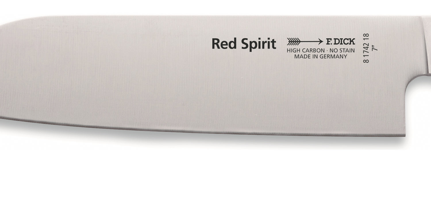 Couteau santoku DICK Red Spirit acier inoxydable 18cm manche rouge