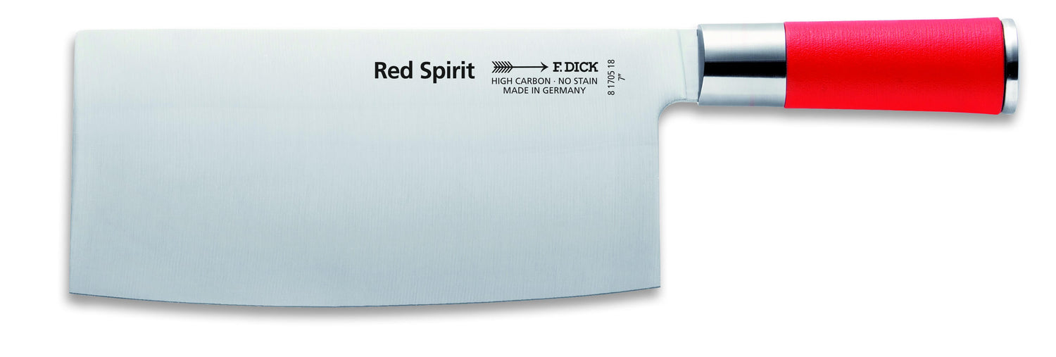Couteau de chef chinois DICK Red Spirit acier inoxydable 18cm manche rouge