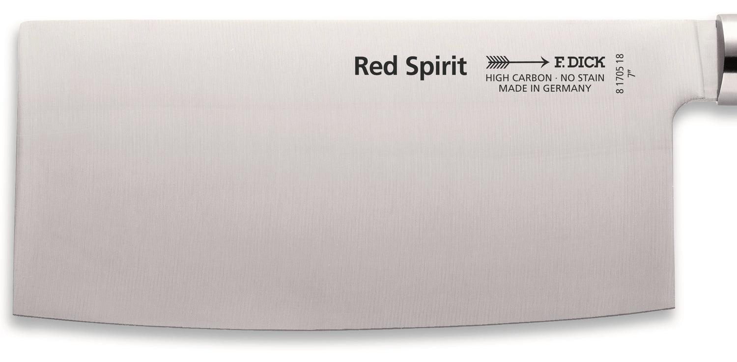 Couteau de chef chinois DICK Red Spirit acier inoxydable 18cm manche rouge