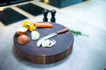 Planche à découper ronde Boos Blocks Gourmet en noyer noir Ø46x7.5cm