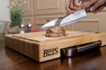 Planche Boos Blocks Prep Masters bois d'érable + plateau acier 46x46x6cm
