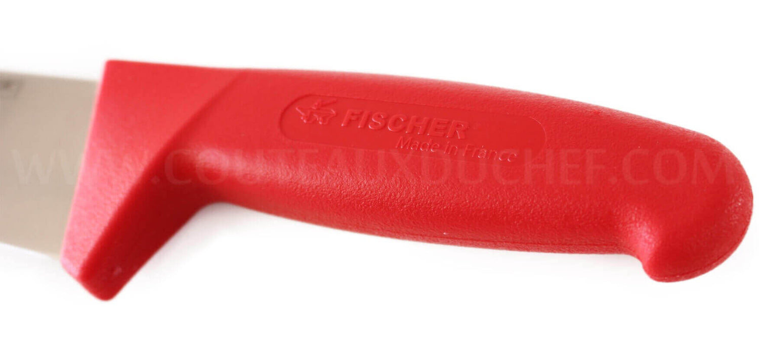 Couteau de boucher 28cm manche rouge Fischer