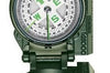 Boussole Herbertz boitier refermable metal gris/vert "ranger"