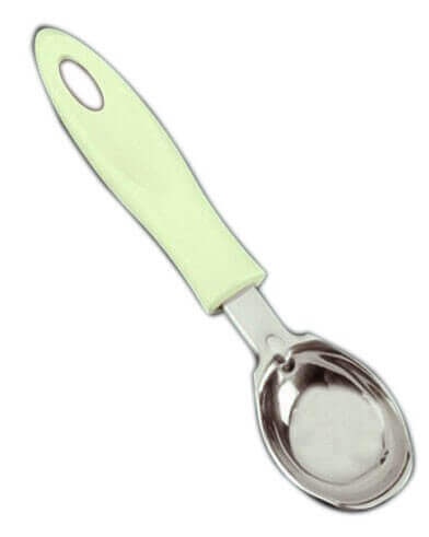Cuillère à glace inox et polymère blanc Metaltex