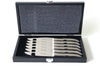 Coffret Laguiole Pradel 6 couteaux forgés 11cm élégants et micro-dentés