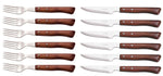 Coffret 6 couteaux + 6 fourchettes Arcos acier NITRUM manches en bois