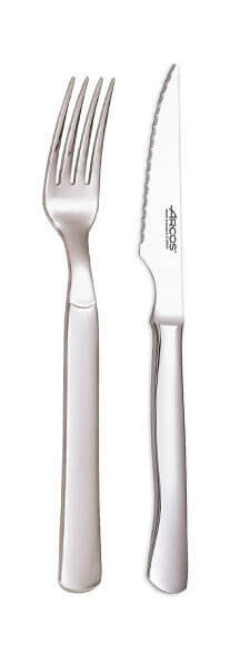 Coffret 6 couteaux + 6 fourchettes Arcos monobloc lames microdentées