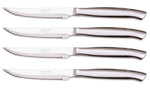 Coffret 4 couteaux à steak monobloc Arcos acier inox microdentées 11cm