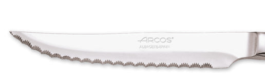 Coffret 4 couteaux à steak monobloc Arcos acier inox microdentées 11cm