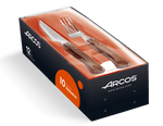 Coffret 6 couteaux + 6 fourchettes Arcos acier NITRUM manches en bois