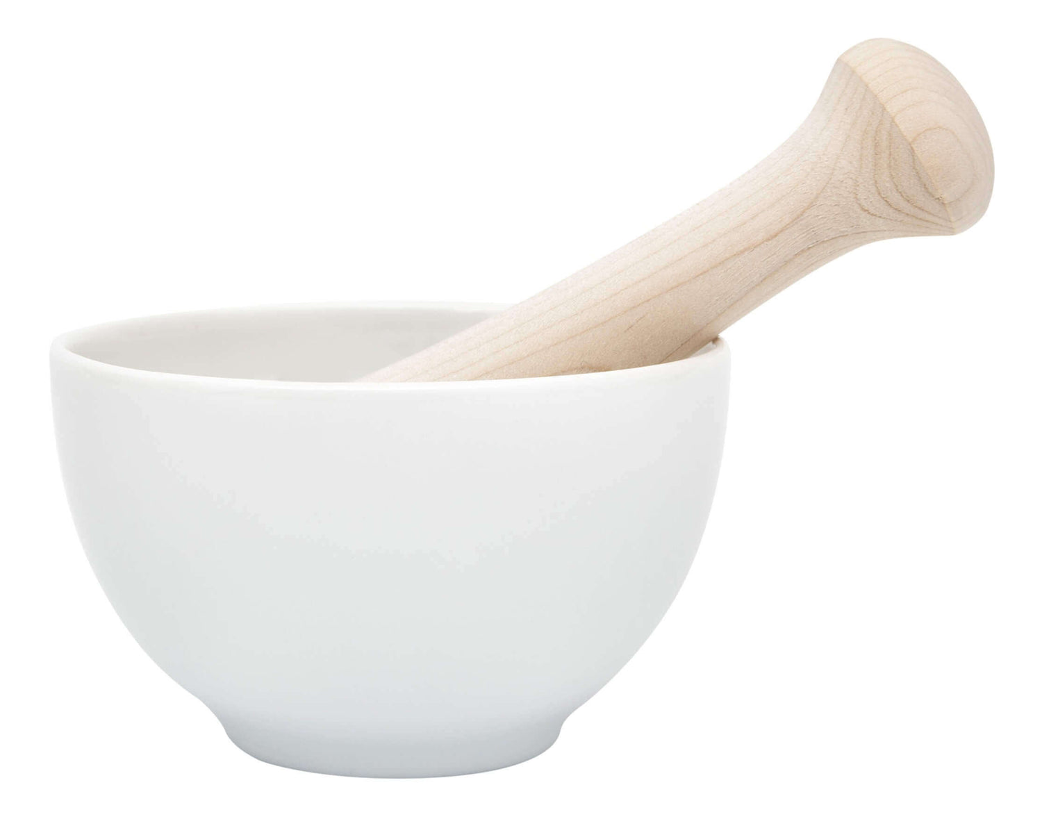 Mortier KAI blanc en porcelaine + pilon en bois