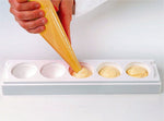Moule pâtissier silicone blanc Silikomart 5 sphères 3D diamètre 58mm