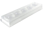Moule pâtissier Silikomart silicone blanc 5 sphères 3D diamètre 48mm