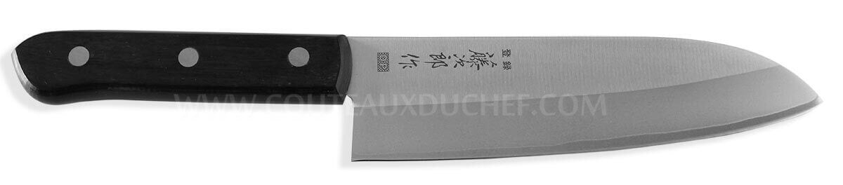 Couteau Santoku japonais Tojiro DP plein manche lame 17cm
