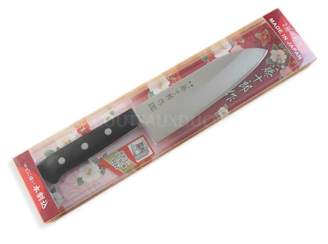 Couteau santoku japonais Tojiro DP Eco lame 17cm manche riveté