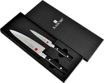 Coffret 2 couteaux japonais Kasumi Masterpiece damas haut de gamme