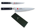 Coffret 2 couteaux japonais Kasumi Standard lames damas